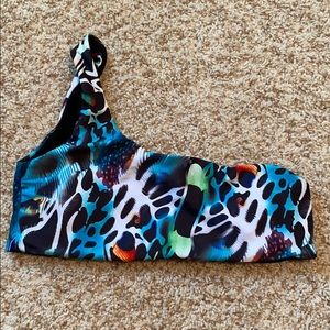 blue coral shein bathing suit top
